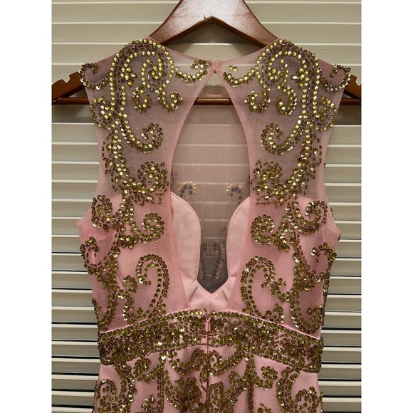 107. Angela & Alison Short Prom Dress in Light Pink - Picture 13 of 16